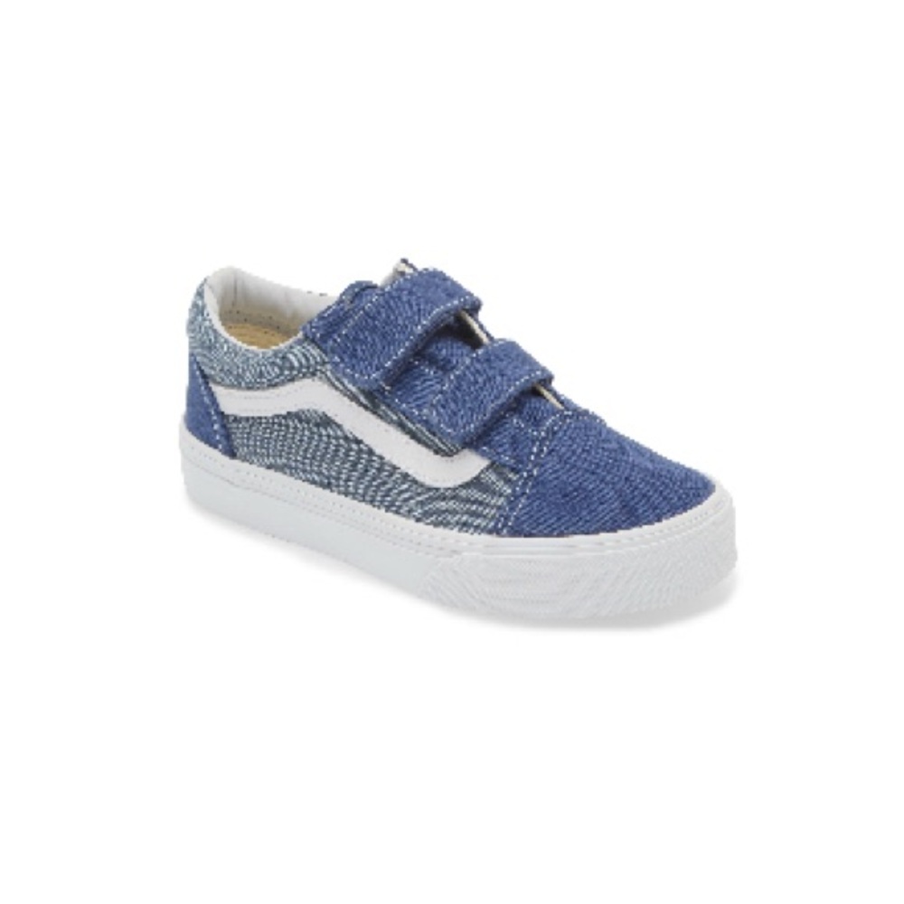 Vans Kids Old Skool V Denim Blue Sneakers